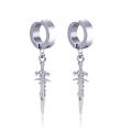 1 Pair Cross Ear Clip Earrings for Men Women Punk Black Earrings Jewelry Gifts. 