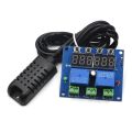 ZFX-M452 DC 12V LED Digital Thermostat Temperature Humidity Control Thermometer Hygrometer Controller Relay Module AM2301 Probe Automatic Constant Humidity Temperature Controller Module Portable Mini Digital Thermostat Humidistat Controller. 