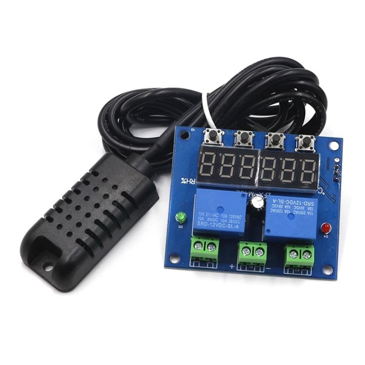 ZFX-M452%20DC%2012V%20LED%20Digital%20Thermostat%20Temperature%20Humidity%20Control%20Thermometer%20Hygrometer%20Controller%20Relay%20Module%20AM2301%20Probe%20Automatic%20Constant%20Humidity%20Temperature%20Controller%20Module%20Portable%20Mini%20Digital%20Thermostat%20Humidistat%20Controller%20-%20Image%204