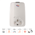 Bester Instant Gas Water Heater | Round Front Panel | 6L / 8L / 10L | Natural Gas & LPG Variants | Instant Geyser with LED Display | Auto Safety Protection | 1-Year Warranty. 