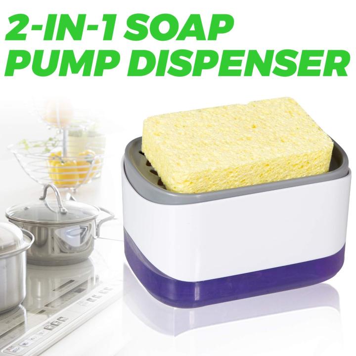 Dish%20Soap%20Dispenser%20for%20Kitchen,%20Soap%20Dispenser%20and%20Sponge%20Holder,%20Countertop%20Soap%20Pump%20Dispenser,%202-in-1%20Soap%20Dispenser-One%20Hand%20Soap%20Pump%20Dispenser%EF%BC%88White%EF%BC%89%20-%20Image%206