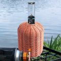Multi-Function Rattan Gas Canister Storage Bag for Outdoor Camping. 