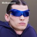 Luxury Brand Sport Punk Y2K Sunglasses Women Men 2023 Unique Goggle One Piece Sun Glasses For Male Silver Hip Hop Shades UV400. 