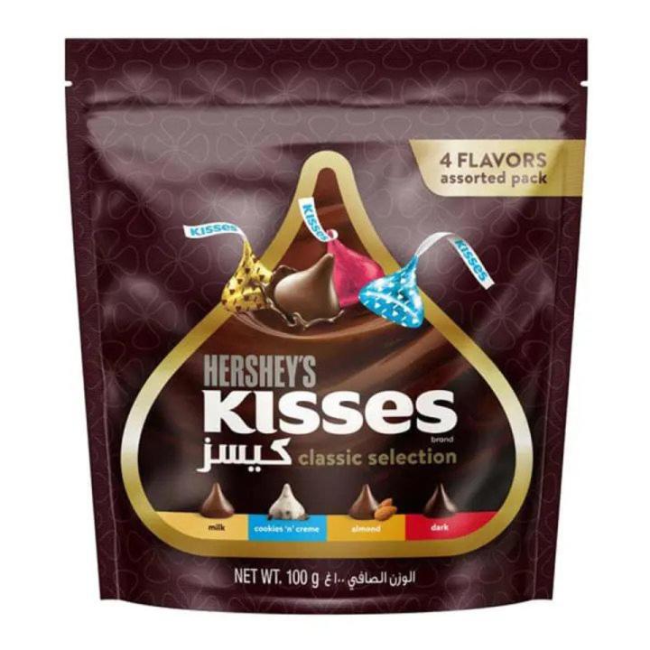 Hersheys Kisses Assorted Classic Selection 100gm (4 Flavors: Milk, Cookies N Creme, Almond, Dark)