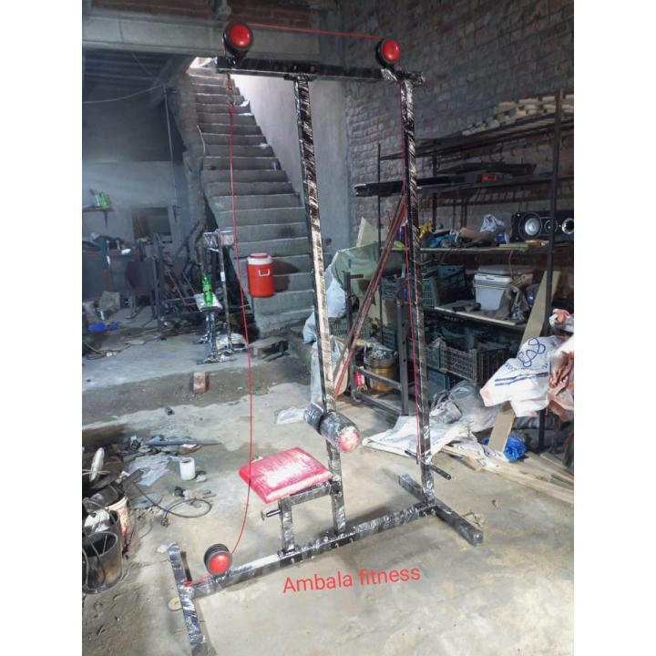 Home High Low Pull Lat Pull Down Equipment Lat & Row Machine High Pully Waist Back Muscle Comprehensive Fitness Equipmen(AMBALA FUTNESS)