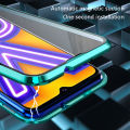 Biruiqu For VIVO Y12A Y20 Y20s Y12s Y20S G Magnetic Absorption Case Metal Frame Shockproof Double Sided Tempered Glass Magnetic Case Cover. 
