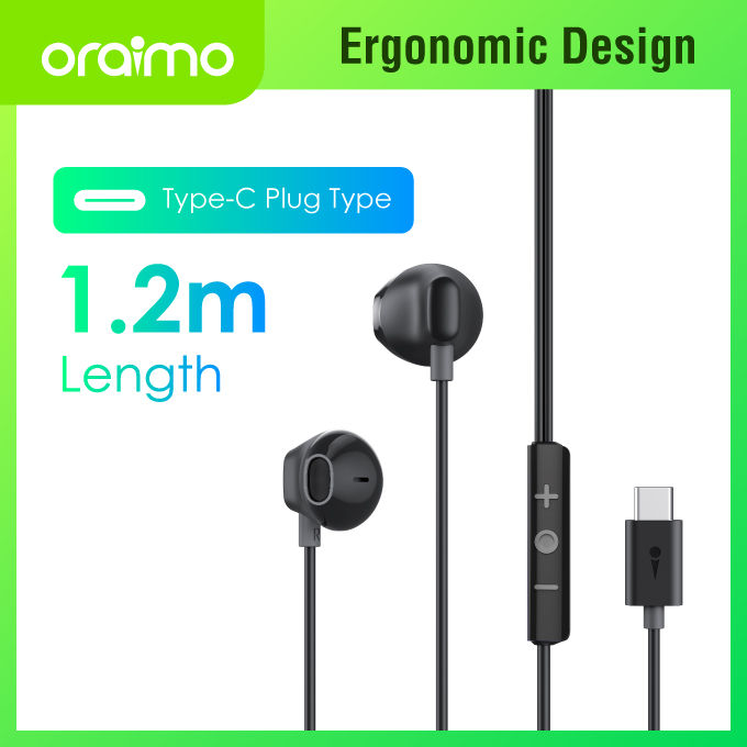 oraimo OEP650 Halo Airy 1.2M TypeC Half InEar Wired Headphones