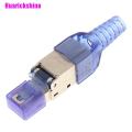 【Huarickshine】 Cat6A/7/8 Shielded Crystal Head Ftp Rj45 Connector Metal Module Tool-Free Plug. 