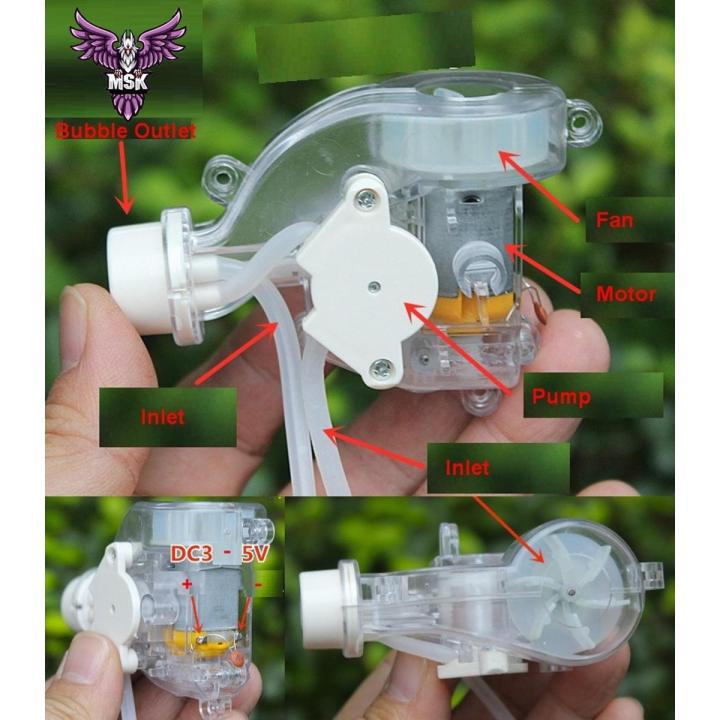 MSK Bubble Creator Blow Bubble Motor with Peristaltic Pump with blowing pump
