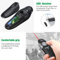 BeesClover USB Presenter Wireless 2.4 GHz Powerpoint Remote Control Pointer Red Presentation Remote Control For Computer Laptop. 