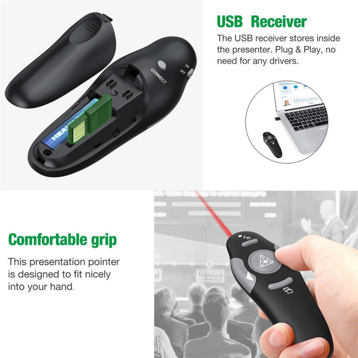 BeesClover%20USB%20Presenter%20Wireless%202.4%20GHz%20Powerpoint%20Remote%20Control%20Pointer%20Red%20Presentation%20Remote%20Control%20For%20Computer%20Laptop%20-%20Image%204