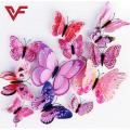 24 Pcs 3D Butterfly Wall Stickers Decoration Magnet Butterflies on the wall DIY Wallpaper 3D PVC. 