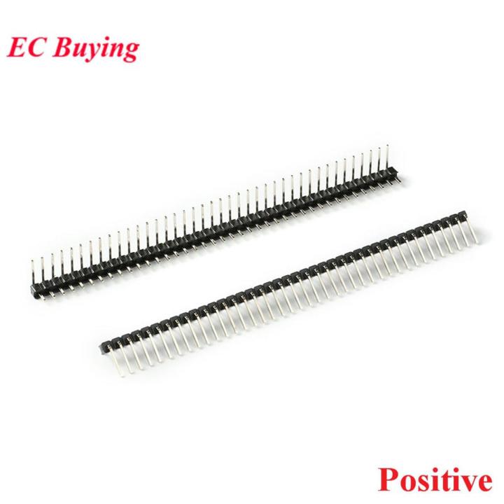 10pcs 2.54mm 1*40P 1X40P 90 Degree Right Angle Single Row Male Pin Header Positive/Reverse  Board Connector Pinheader 40Pin