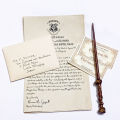 Harry potter deal Admission Letter  Ticket and wand Hogwarts School Acceptance Letter supplies letter Collection Props. 
