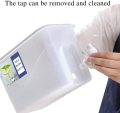 Plastic Drink Dispenser, Beverage Dispenser With Spigot, 1 Gallon Iced Juice Lemon Dispenser For Party Daily Use, Milk Dispenser For Fridge Gallon by Mini Way. 