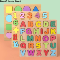Wooden Puzzle Children's Educational Toys, Letter Puzzles And Number Puzzles, Children's Educational Learning Toys wooden board for Kids Toddlers Preschool Early Learning Educational Toys for Kids, matching game. 
