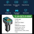 3 Port 66W Super Fast USB Car Charger Quick Charge 3.0 Phone Charger Adapter For iPhone 14 13 12 Xiaomi Samsung. 