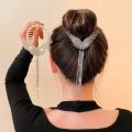 Angel Wings Rhinestone Hair Clip Styling pearl Tassel Hair Clip Ponytail Coiled Hair pins Shiny Hair accessories. 