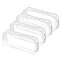 4 PCs clear pencil case big capacity transparent Pen pencil bag PVC Pen pencil zipper pouches. 