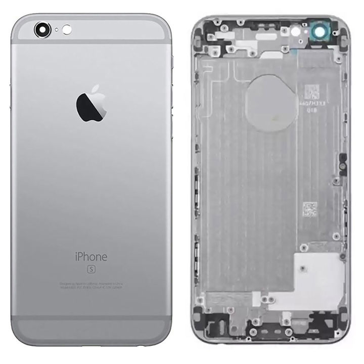 Apple iPhone 6s Middle Frame Housing with Power Volume Buttons & Camera Lens Complete Body Casing Replacement iPhone 6s - Grey