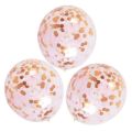 Pack Of 10 Pieces Rose Gold Color Confetti Filled Balloons - Confetti Filled Birthday, Bridal Shower & Wedding Party Popper Balloons. 