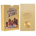Soccer Star Card Football Player Fan Cards 50 Sheets European and American Football Star Footballers Gold Foil Cards Gifts. 