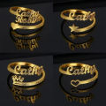 Custom Ring Ring With Name Personalized Name Ring Women's Customized Single/Double Name Rings. 