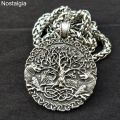 Wicca Tree Of Life Pendant Double Wolf Amulet Wiccan Talisman Pagan Jewlery Women Men Necklace Viking Jewelry Dropshipping 2020. 