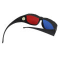 Red Blue 3D Glasses Black Frame For Dimensional Anaglyph TV Movie DVD Game. 