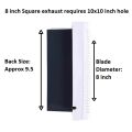 FEIDIAO Ventilating Exhaust Fan 8 inch Square - Imported. 