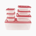 IKEA Style Food Containers - Thumb Lock Food Container, Stackable Plastic Storage Boxes (7PC Set, 4000ml), Durable Kitchen Storage Solution, Airtight and Leakproof, BPA-Free, Freezer and Microwave Safe, Space-Saving Design for On-the-Go Storage. 