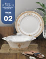 Melamine Dinner set with glass lids 72pieces ARKON- Florian. 