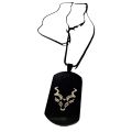 Black Chain Markhor Black Card Necklace/Lockets/Choker/Pendent for Boys & Girls. 