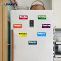 Days of Week Magnets Colorful Days of Week Fridge Magnet Set Magnetic Date Indicator for Home Office Decor Weekday Whiteboard Refrigerator Magnet 7pcs/set Magnetic Whiteboard Decor. 
