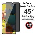 Infinix Note 30 Pro Privacy Protector 45 Degree HD Tempered Glass Privacy Protector - Black. 