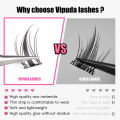 VIPUDA Pre Glued Lashes Cluster Self Adhesive Eyelashes 18/30PCS,Natural Lash With Tweezers,Press on Eyelashes No Glue Needed. 