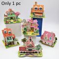 DIY 3D Jigsaw Puzzle Toys Paper and EPS Foam Board for Kids and Adults Fun and Creative DIY Toy Model Building kit for Kids Toys for Girls and Boys. House Series. 