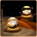 USB LED Night Light Crystal Ball Night Lights Glowing 3D Crystal ball Lamp Unique Galaxy Crystal Ball lamp planet moon lamp Birthday Gift. 