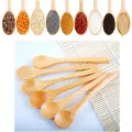 Pack of 6 Wooden Bamboo Spice jar Spoon/Suger Pot Spoon/Tea & Coffee Mixing Spoon/Ice Cream Spoon. 