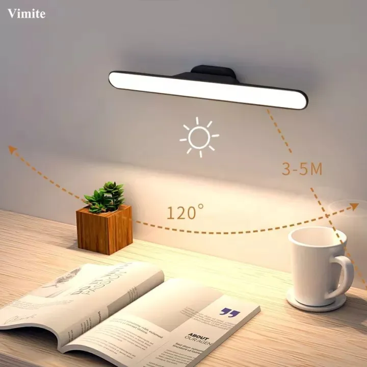 Vimite%20Hanging%20Magnetic%20Led%20Reading%20Light%20Touch%20Study%20Table%20Lamp%20USB%20Rechargeable%20Eye%20Protection%203-Color%20Dimming%20Desk%20Lamp%20Mirror%20Makeup%20Lamp%20for%20Room%20Bedroom%20Cabinet%20Student%20Dormitory%20Lighting%20Warm%20White%20-%20Image%202