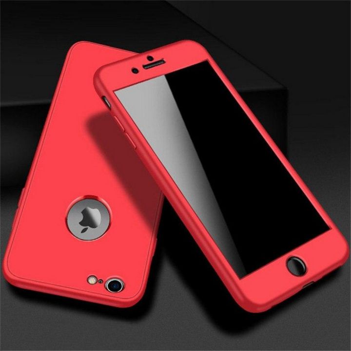 Phone%20Case%20For%20IPHONE%207%20Front%20and%20Back%20Case%20360%20Mobile%20Cover%20With%20Glass%20Protector%20-%20Red%20-%20Image%206