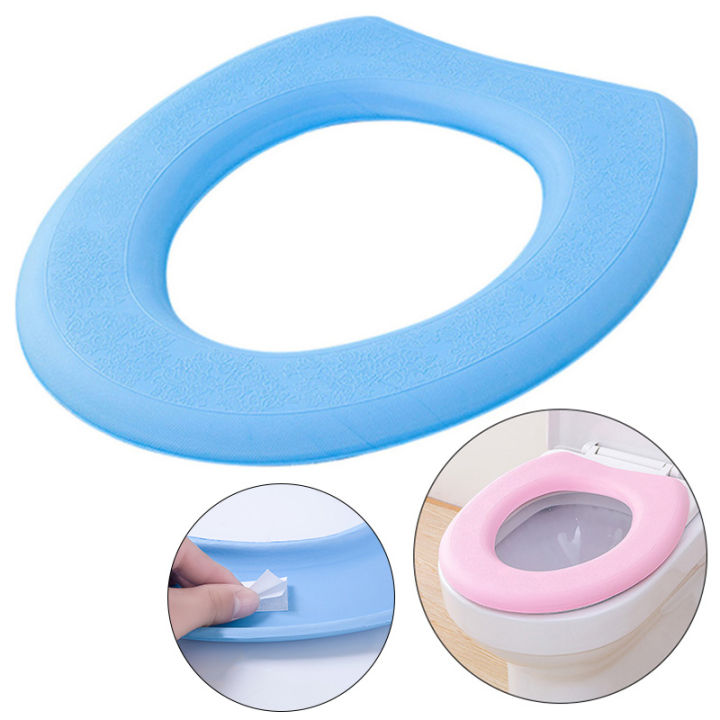 Bathroom Toilet Seat Cover Pad Waterproof Toilet Cover F/ Home Decor Closestool Cushion Mat Seat Case Toilet Lid Toilet Stickers