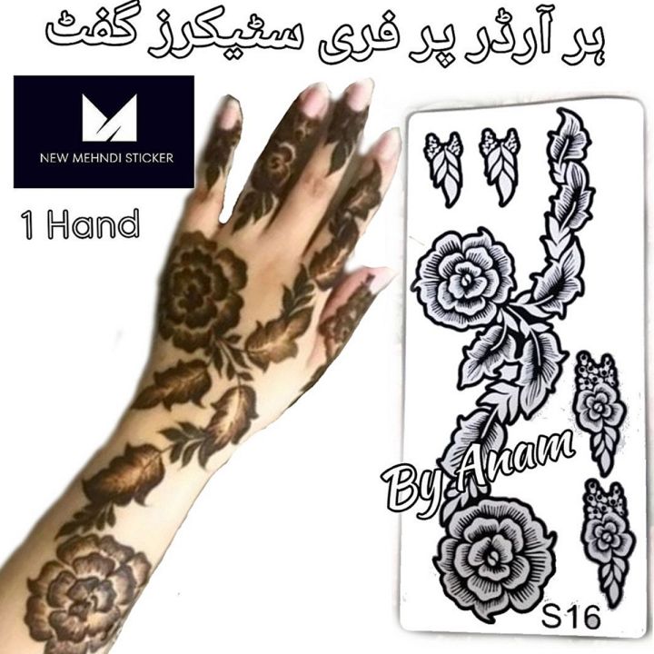 Mehndi Stickers, Mehndi Stencils, Mehandi sticker, arabic mehndi sticker designs