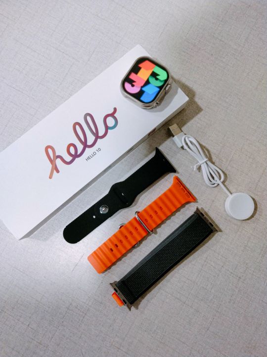 Hello%2010%20Smartwatch%20With%202.10"%20Bluetooth%20Calling%20Wireless%20Charging%20Smartwatch%20(3%20Straps)%20-%20Image%202
