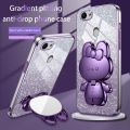 For Oppo F5 F7 Phone case Cute 3D Butterfly Rabbit Cosmetic Mirror Holder Square Soft TPU case. 