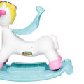 Rocking Horse Fun 2 in 1 Ride-ON Toy Fun Play For Toddlers Comes With Flashing Light & Melody Music, Pony Ride On With 4 Wheels Has Storage Under The Seat, Suitable For All Children For Outdoor or Indoor Ride, Best Gift For Baby Boy or Girl. 