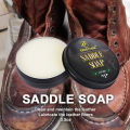 Multi-functional Leather Cleaner Saddle Soap Leather Cleaning Soap Sofa Clothing Bags Shoe Decontamination Cleaning Cream. 