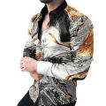 Casual Shirt Wear Resistant Irregular Pattern Print Men Shirt. 