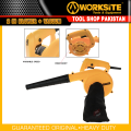 Worksite 2 IN 1 Blower and Dust Vacuum Cleaner Electric Blower 600W- Copper Motor & Variable Speed Button - Fiber Body with FREE Electric Tester.. 
