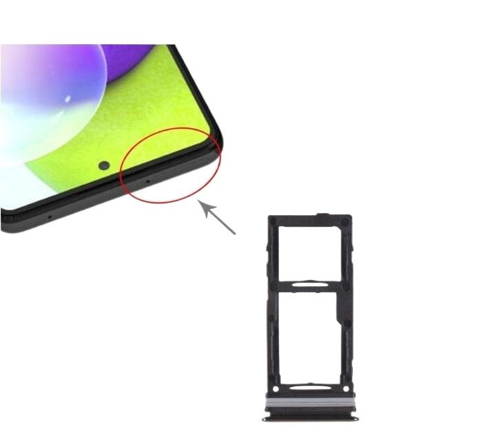 Samsung Galaxy A52S Dual SIM Tray Sim Jacket Sim Slot Sim Door For Samsung Galaxy A52S _ Black